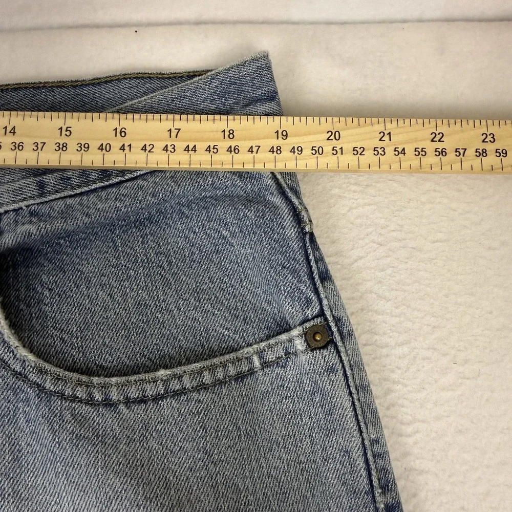 Vintage 90s Anchor Blue Easy Fit Jeans Mens 36x32 Distressed Light Wash Denim